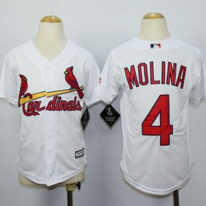 Premium Cardinals #4 Yadier Molina White Cool Base Stitched Youth MLB Jersey Sports enthusiasts seize this opportunity Order now to feel the game excitement