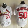 Premium Cardinals #50 Adam Wainwright White Flexbase Authentic Collection Stitched MLB Jersey