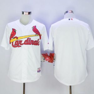 Premium Cardinals Blank White Cool Base Stitched MLB Jersey
