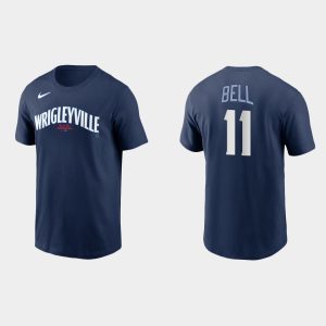 Premium Chicago Cubs #11 George Bell Men's Nike 2021 City Connect T Shirt    Navy For a short time available Grab yours quickly to own a team jersey