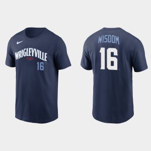 Premium Chicago Cubs #16 Patrick Wisdom Men's Nike 2021 City Connect Wordmark T Shirt    Navy For a short time available Grab yours quickly to own a team jersey