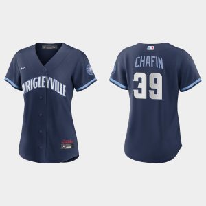 Premium Chicago Cubs #39 Andrew Chafin Women's Nike 2021 City Connect Navy MLB Jersey With high demand Don't miss out Order now to wear your team colors