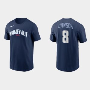 Premium Chicago Cubs #8 Andre Dawson Men's Nike 2021 City Connect T Shirt    Navy For a short time available Grab yours quickly to own a team jersey