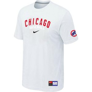 Premium Chicago Cubs Nike Short Sleeve Practice MLB T Shirt White
