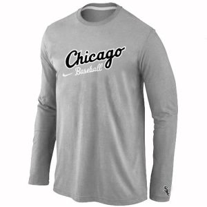 Premium Chicago White Sox Long Sleeve MLB T Shirt Grey