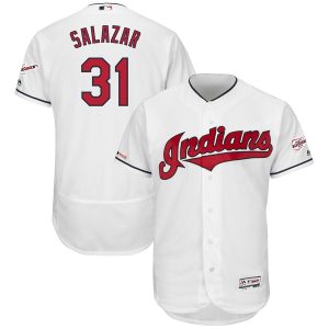 Premium Cleveland Guardians #31 Danny Salazar Majestic Home 2019 All Star Game Patch Flex Base Player Jersey White
