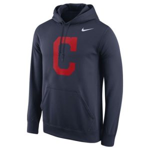 Premium Cleveland Guardians Nike Logo Performance Pullover Navy MLB Hoodie