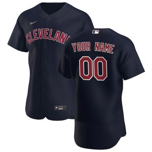 Premium Cleveland Indians Custom Men's Nike Navy Alternate 2020 Authentic Player MLB Jersey