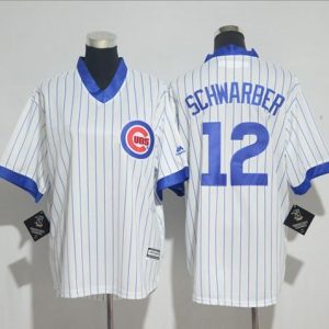 Premium Cubs #12 Kyle Schwarber White(Blue Strip) Cooperstown Stitched Youth MLB Jersey Collectors this is a must have Add it to your collection by ordering