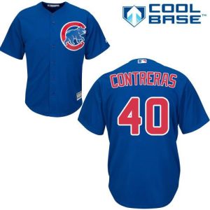 Premium Cubs #40 Willson Contreras Blue Cool Base Stitched Youth MLB Jersey Retailers boost your inventory Order now to meet customer demand