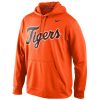 Premium Detroit Tigers Nike Men's KO Wordmark Perfomance Orange MLB Hoodie