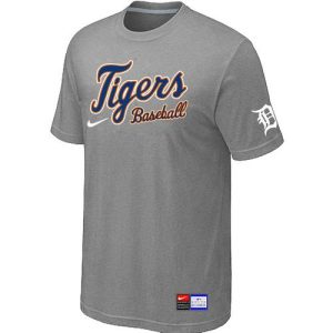 Premium Detroit Tigers Nike Short Sleeve Practice MLB T Shirt Light Grey