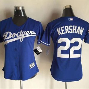 Premium Dodgers #22 Clayton Kershaw Blue Alternate 2018 World Series Women's Stitched MLB Jersey Hurry Exclusive offer Place your order immediately for a great jersey