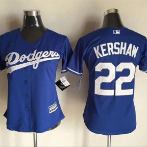 Premium Dodgers #22 Clayton Kershaw Blue Women's Alternate Stitched MLB Jersey Be among the first buyers Order now to enjoy top notch quality