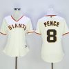 Premium Giants #8 Hunter Pence Cream Women's Home Stitched MLB Jersey Collectors this is a must have Add it to your collection by ordering