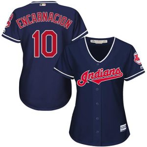 Premium Guardians #10 Edwin Encarnacion Navy Blue Alternate Women's Stitched MLB Jersey Hurry Exclusive offer Place your order immediately for a great jersey