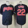 Premium Guardians #22 Jason Kipnis Navy Blue Cool Base Stitched MLB Jersey