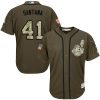 Premium Guardians #41 Carlos Santana Green Salute to Service Stitched Youth MLB Jersey Retailers boost your inventory Order now to meet customer demand