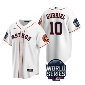 Premium Houston Astros #10 Yuli Gurriel Youth Nike 150th Anniversary 2021 World Series Authentic MLB Jersey   White With high demand Don't miss out Order now to wear your team colors