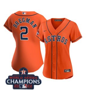 Premium Houston Astros #2 Alex Bregman Orange 2022 World Series Champions Cool Base Stitched Men's Nike MLB Jersey Collectors this is a must have Add it to your collection by ordering