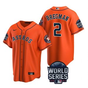 Premium Houston Astros #2 Alex Bregman Youth Nike 150th Anniversary 2021 World Series Authentic MLB Jersey   Orange Limited stock Order now to show your love for your team
