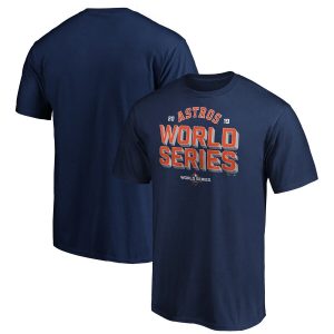 Premium Houston Astros Majestic 2019 World Series Bound Can of Corn T Shirt Navy