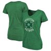Premium Houston Astros Majestic Women's 2019 St. Patrick's Day Luck Tradition V Neck T Shirt Green
