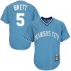Premium Kansas City Royals #5 George Brett Majestic Cool Base Cooperstown Collection Player Jersey Blue