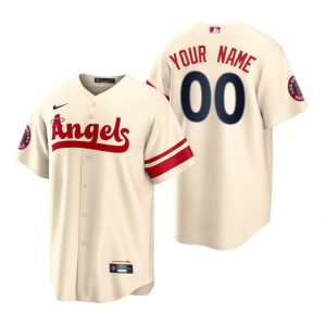 Premium Los Angeles Angels Custom Cream Men's MLB Nike 2022 City Connect Game Jersey