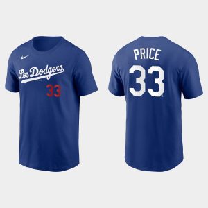 Premium Los Angeles Dodgers #33 David Price Men's Royal 2021 City Connect Name & Number Royal T Shirt With high demand Don't miss out Order now to wear your team colors