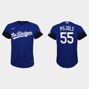 Premium Los Angeles Dodgers #55 Albert Pujols Nike Youth 2021 City Connect MLB Jersey Royal Be among the first buyers Order now to enjoy top notch quality