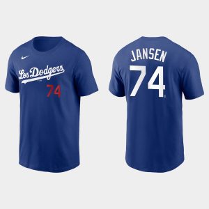 Premium Los Angeles Dodgers #74 Kenley Jansen Men's Royal 2021 City Connect Name & Number Royal T Shirt Limited stock Order now to show your love for your team