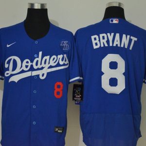 Premium Los Angeles Dodgers #8 Kobe Bryant Men??s Nike Royal Authentic KB Patch MLB Jersey