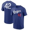 Premium Los Angeles Dodgers Nike Jackie Robinson Day Team 42 T Shirt Royal Retailers boost your inventory Order now to meet customer demand