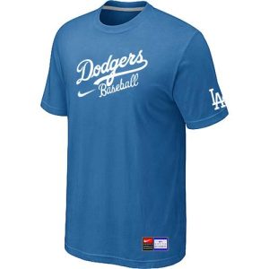 Premium Los Angeles Dodgers Nike Short Sleeve Practice MLB T Shirt Indigo Blue