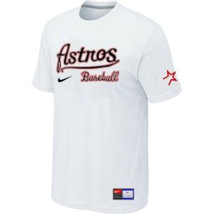 Premium MLB Houston Astros White Nike Short Sleeve Practice T Shirt