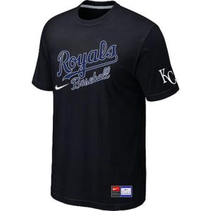 Premium MLB Kansas City Royals Black Nike Short Sleeve Practice T Shirt
