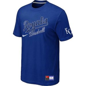 Premium MLB Kansas City Royals Blue Nike Short Sleeve Practice T Shirt