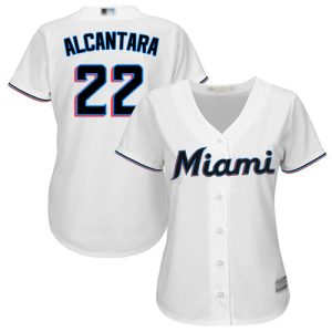 Premium Marlins #22 Sandy Alcantara White Home Women's Stitched MLB Jersey Hurry Exclusive offer Place your order immediately for a great jersey