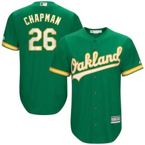 Premium Men's Oakland Athletics #26 Matt Chapman Majestic Kelly Green Alternate Official Cool Base Player Jersey