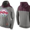 Premium Men's Philadelphia Phillies Nike Gray Cooperstown Collection Hybrid Pullover Hoodie
