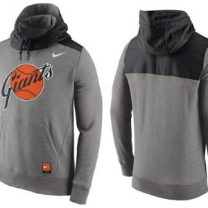 Premium Men's San Francisco Giants Nike Gray Cooperstown Collection Hybrid Pullover Hoodie_1