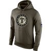 Premium Men's Texas Rangers Nike Olive Salute To Service KO Performance Hoodie