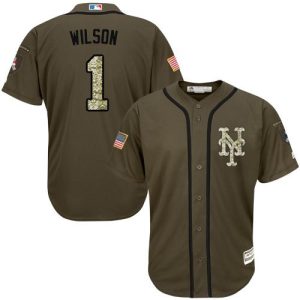 Premium Mets #1 Mookie Wilson Green Salute to Service Stitched Youth MLB Jersey For a short time available Grab yours quickly to own a team jersey