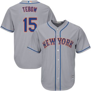 Premium Mets #15 Tim Tebow Grey Road Cool Base Stitched Youth MLB Jersey With high demand Don't miss out Order now to wear your team colors