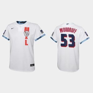 Premium Milwaukee Brewers #53 Brandon Woodruff Youth 2021 MLB All Star Game White Jersey Sports fans this is your chance Order soon to be part of the action