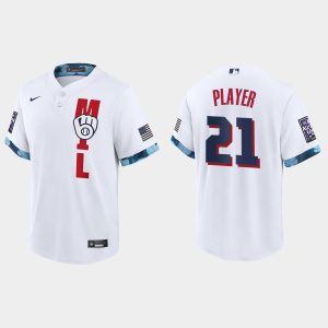 Premium Milwaukee Brewers Custom 2021 MLB All Star Game Fan's Version White Jersey
