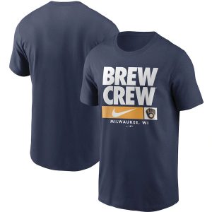 Premium Milwaukee Brewers Nike Local Nickname T Shirt Navy Collectors this is a must have Add it to your collection by ordering