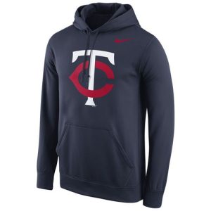 Premium Minnesota Twins Nike Logo Performance Pullover Navy MLB Hoodie