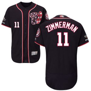 Premium Nationals #11 Ryan Zimmerman Navy Blue Flexbase Authentic Collection 2019 World Series Champions Stitched MLB Jersey